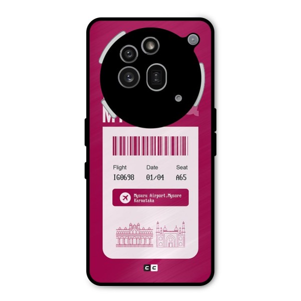 Mysore Boarding Pass Metal Back Case for Nothing Phone 3a Pro
