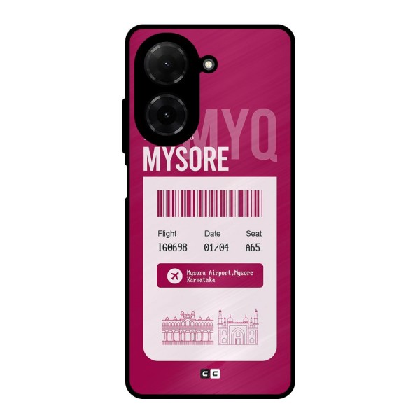Mysore Boarding Pass Metal Back Case for Poco C71