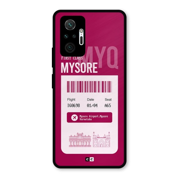 Mysore Boarding Pass Metal Back Case for Redmi Note 10 Pro Max