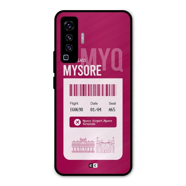 Mysore Boarding Pass Metal Back Case for Vivo X50
