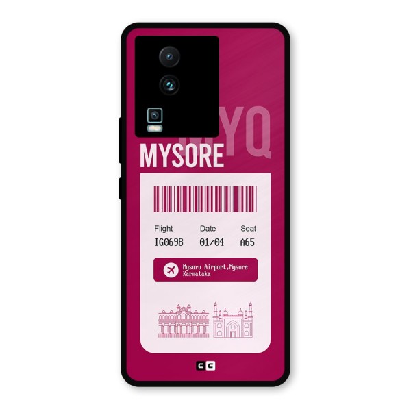 Mysore Boarding Pass Metal Back Case for iQOO Neo 7 Pro