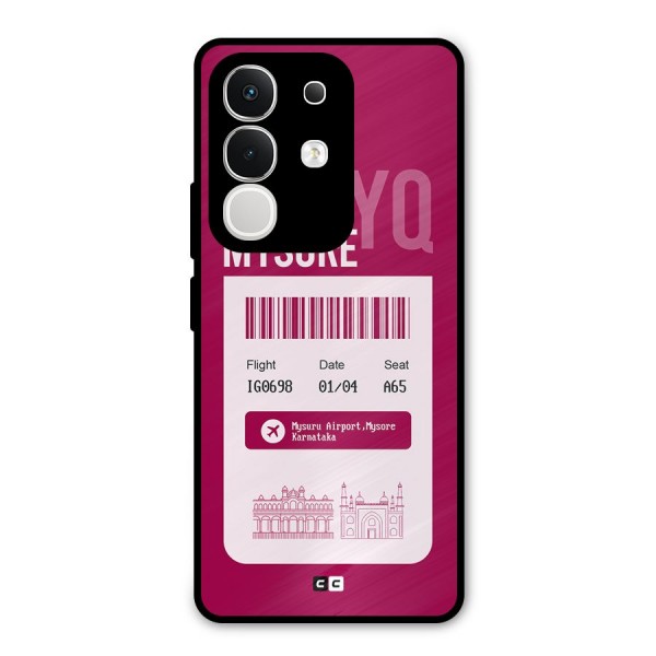 Mysore Boarding Pass Metal Back Case for iQOO Z10x