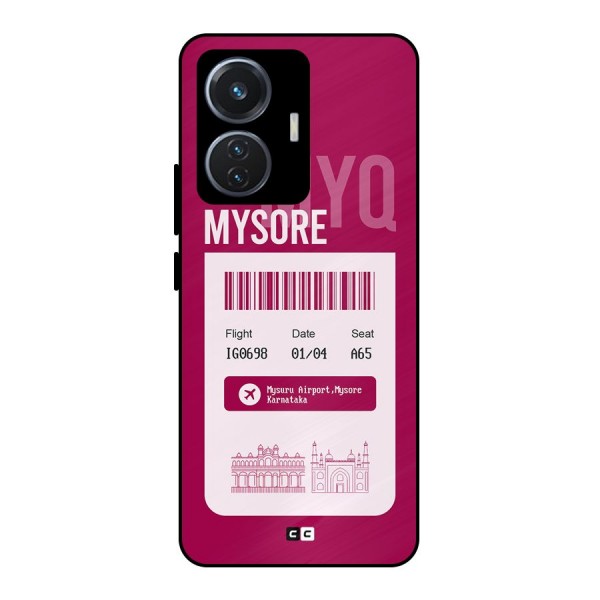 Mysore Boarding Pass Metal Back Case for iQOO Z6 44W