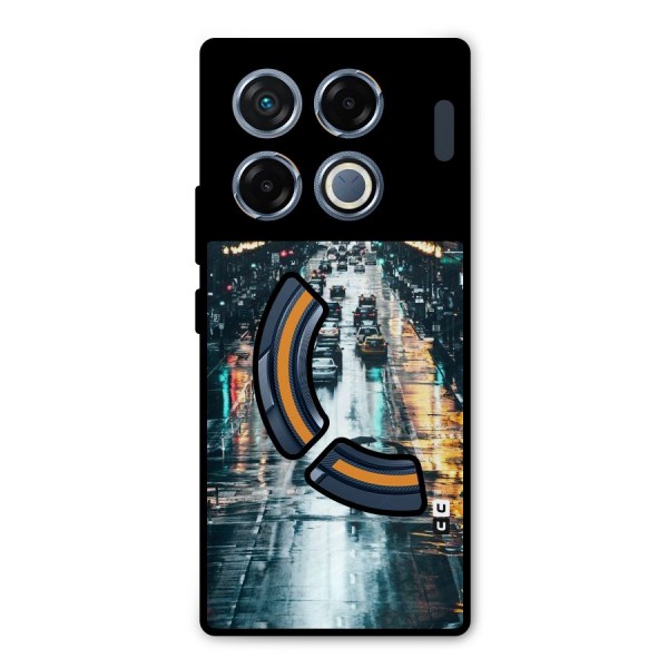 NY Streets Rainy Metal Back Case for Infinix GT 20 Pro