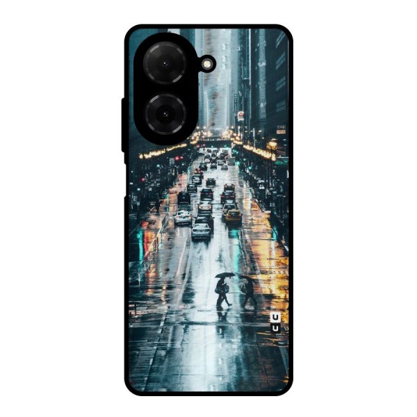 NY Streets Rainy Metal Back Case for Poco C71