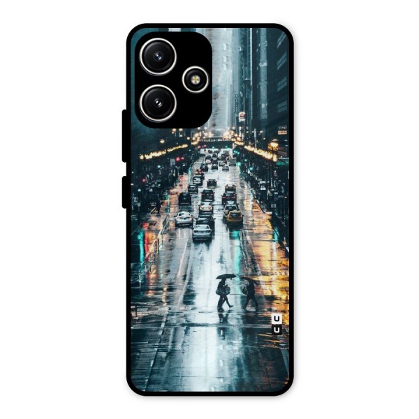 NY Streets Rainy Metal Back Case for Redmi 12 5G