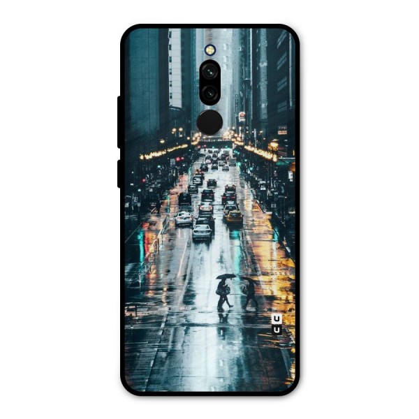 NY Streets Rainy Metal Back Case for Redmi 8