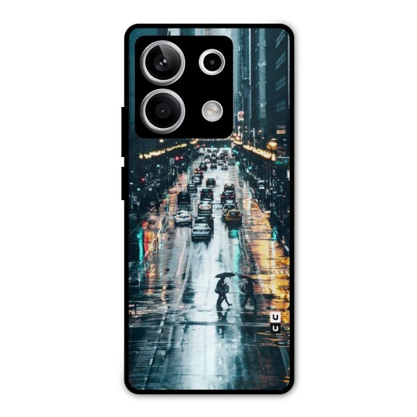 NY Streets Rainy Metal Back Case for Redmi Note 13 5G