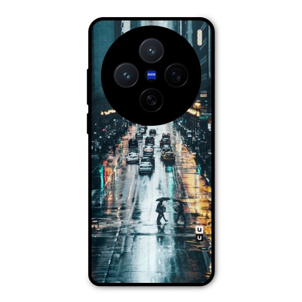 NY Streets Rainy Metal Back Case for Vivo X200