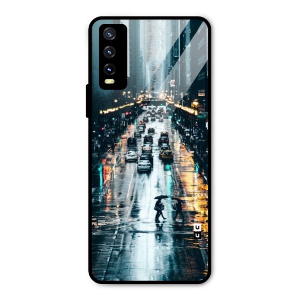 NY Streets Rainy Metal Back Case for Vivo Y20i