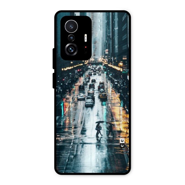 NY Streets Rainy Metal Back Case for Xiaomi 11T Pro