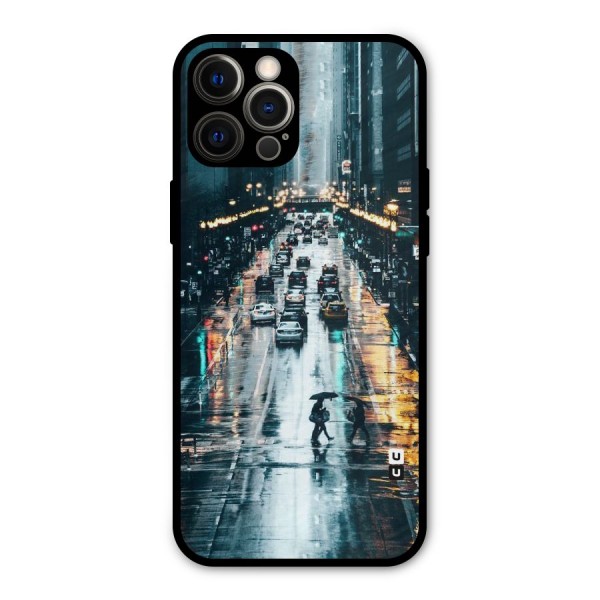 NY Streets Rainy Metal Back Case for iPhone 12 Pro Max