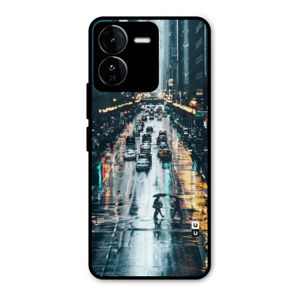 NY Streets Rainy Metal Back Case for iQOO Z9