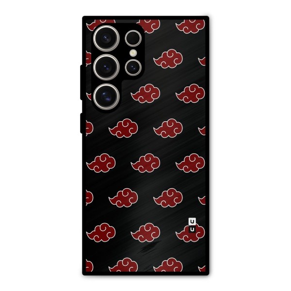 Naruto Akatsuki Pattern Metal Back Case for Galaxy S24 Ultra