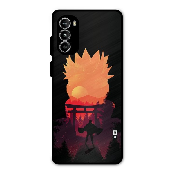 Naruto Anime Sunset Art Metal Back Case for Moto G52