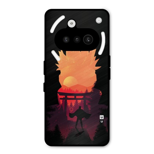 Naruto Anime Sunset Art Metal Back Case for Nothing Phone 3a