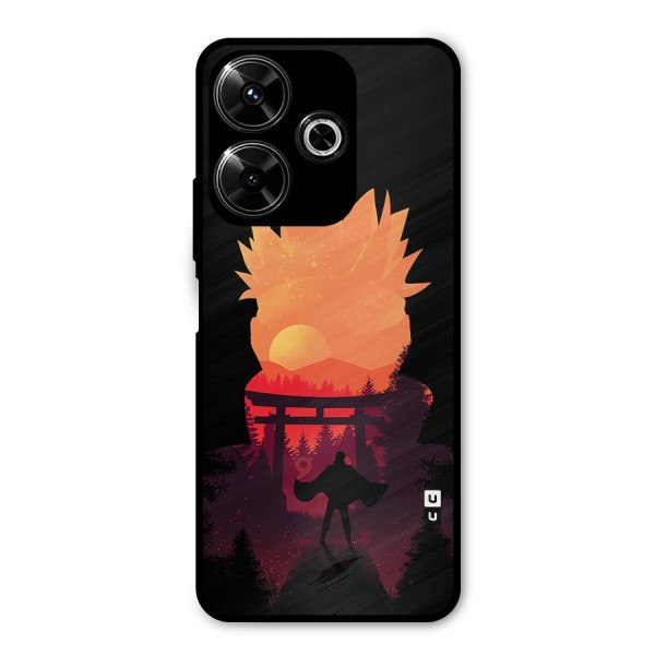 Naruto Anime Sunset Art Metal Back Case for Poco M6 Plus