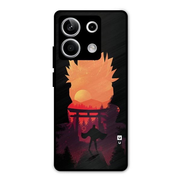 Naruto Anime Sunset Art Metal Back Case for Redmi Note 13 5G