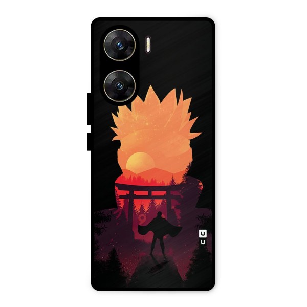 Naruto Anime Sunset Art Metal Back Case for Vivo V29e