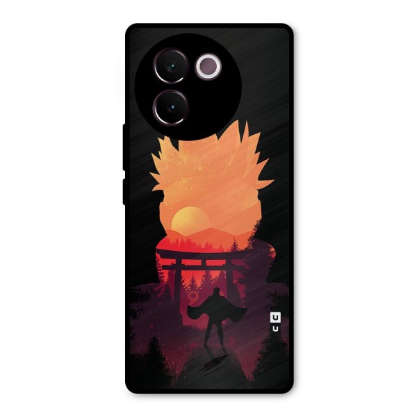 Naruto Anime Sunset Art Metal Back Case for Vivo V30e