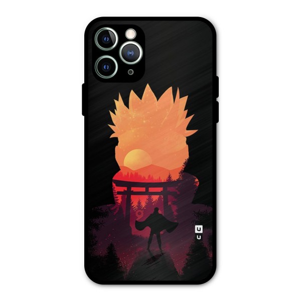 Naruto Anime Sunset Art Metal Back Case for iPhone 11 Pro Max