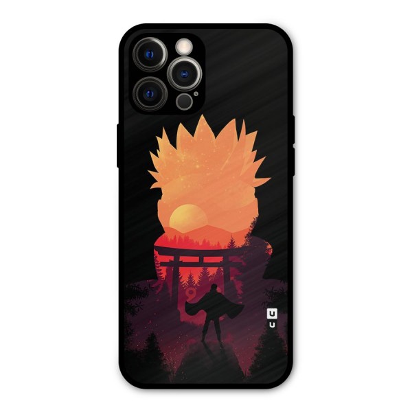 Naruto Anime Sunset Art Metal Back Case for iPhone 12 Pro Max