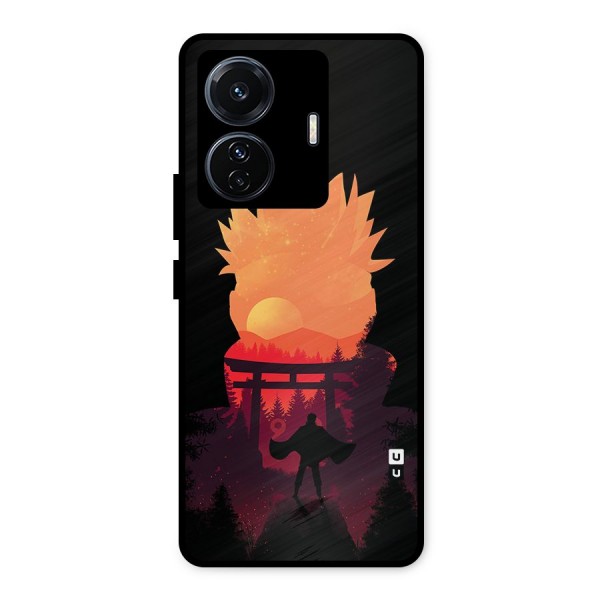 Naruto Anime Sunset Art Metal Back Case for iQOO Z6