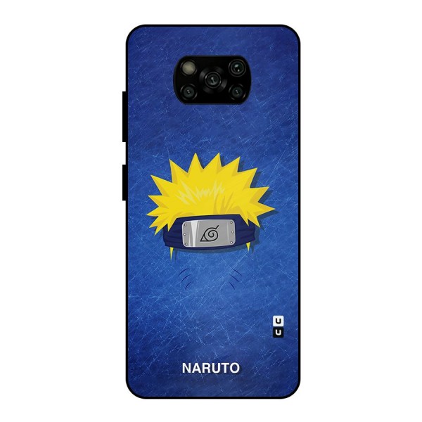 Naruto Headband Minimal Metal Back Case for Poco X3