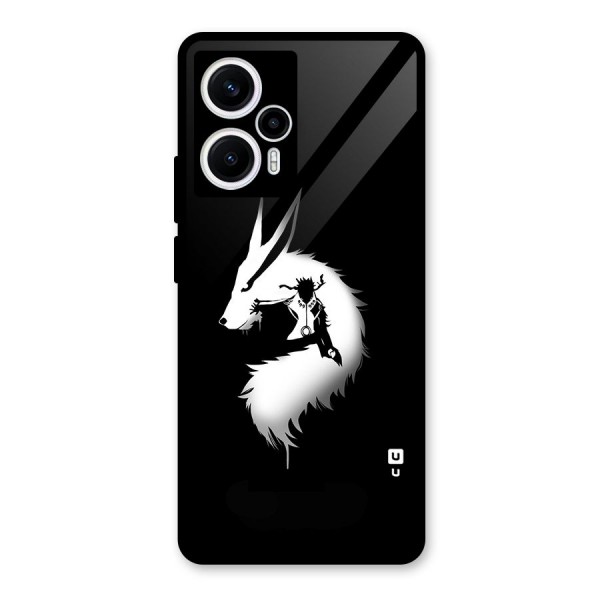 Naruto Kurama Mode Glass Back Case for Poco F5
