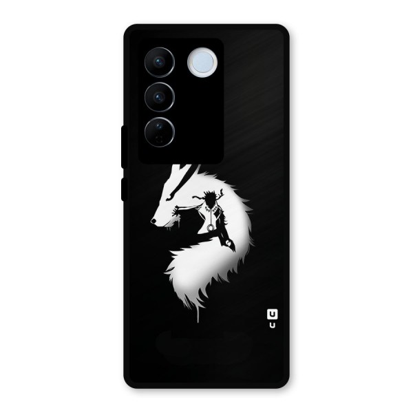 Naruto Kurama Mode Metal Back Case for Vivo V27 Pro