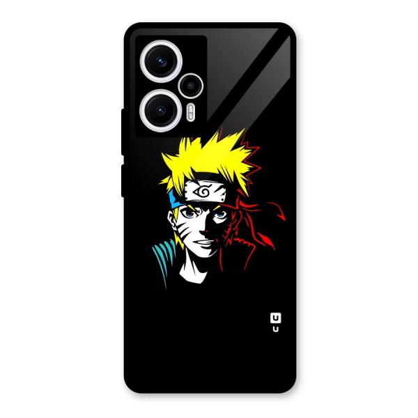 Naruto Pen Sketch Art Glass Back Case for Poco F5