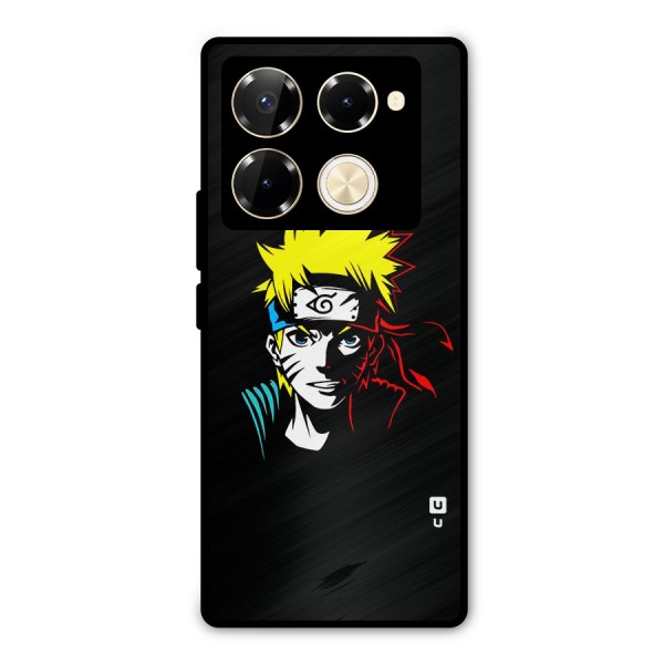 Naruto Pen Sketch Art Metal Back Case for Infinix Note 40 Pro Plus