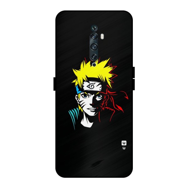 Naruto Pen Sketch Art Metal Back Case for Oppo Reno2 F