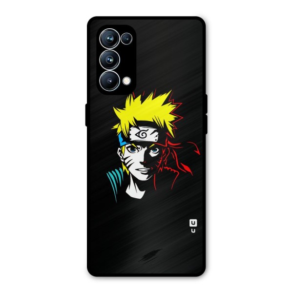 Naruto Pen Sketch Art Metal Back Case for Oppo Reno5 Pro 5G