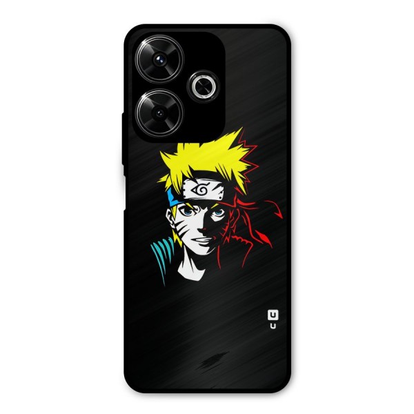 Naruto Pen Sketch Art Metal Back Case for Poco M6 Plus