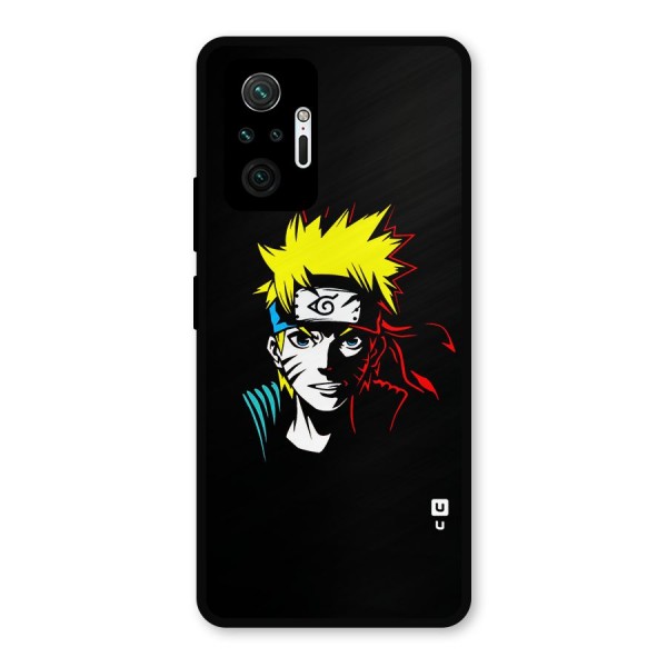 Naruto Pen Sketch Art Metal Back Case for Redmi Note 10 Pro Max