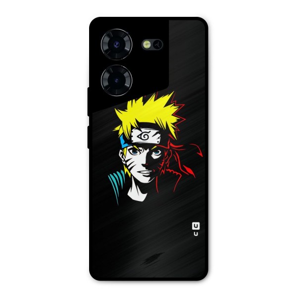 Naruto Pen Sketch Art Metal Back Case for Tecno Pova 5 Pro 5G