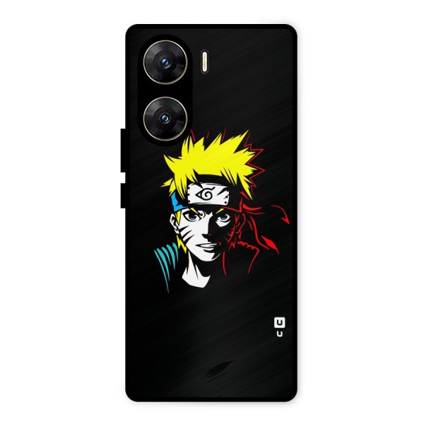 Naruto Pen Sketch Art Metal Back Case for Vivo V29e