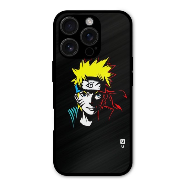 Naruto Pen Sketch Art Metal Back Case for iPhone 16 Pro