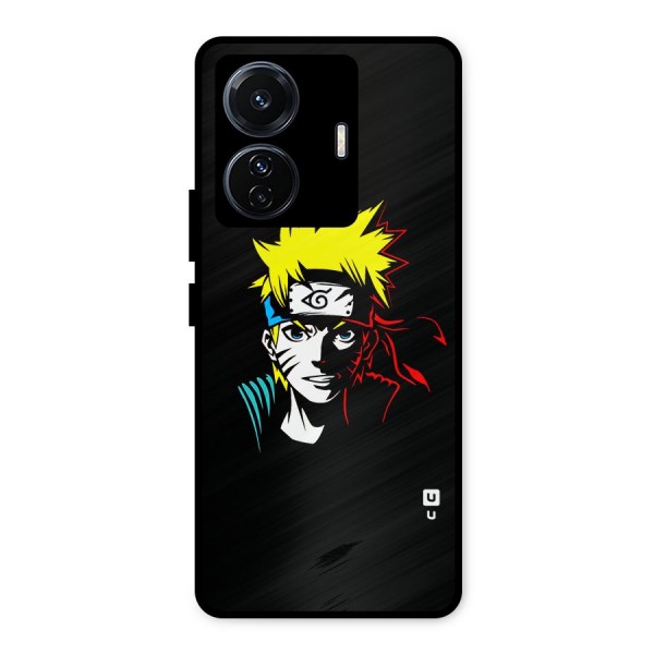 Naruto Pen Sketch Art Metal Back Case for iQOO Z6