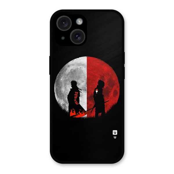 Naruto Shadow Hokage Moon Metal Back Case for iPhone 15