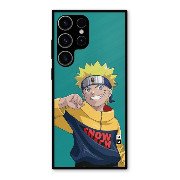 Naruto Snow Beach Art Metal Back Case for Galaxy S23 Ultra
