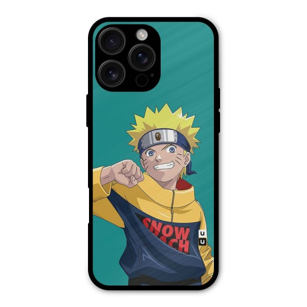 Naruto Snow Beach Art Metal Back Case for iPhone 16 Pro Max