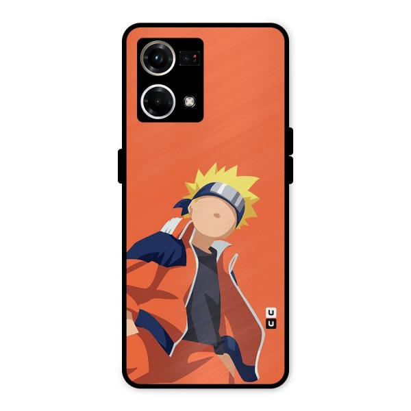 Naruto Uzumaki Minimalist Metal Back Case for Oppo F21 Pro 4G
