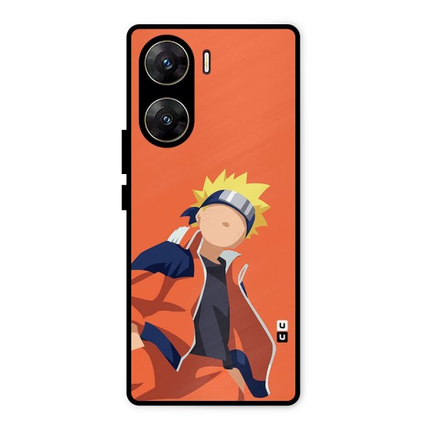 Naruto Uzumaki Minimalist Metal Back Case for Vivo V29e