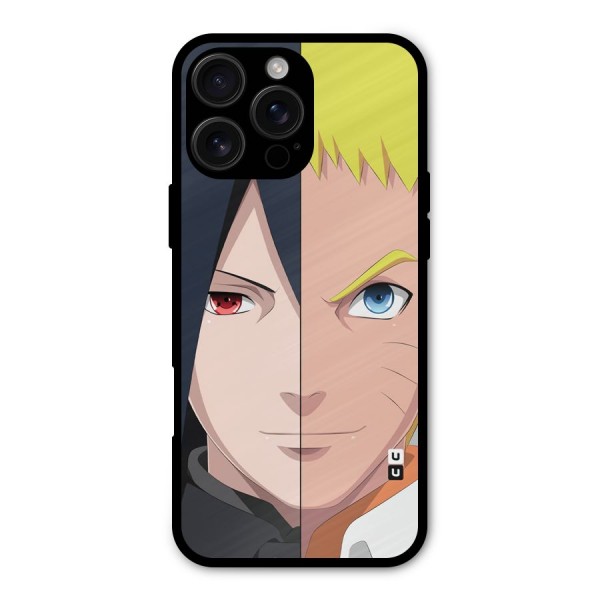 Naruto and Sasuke Metal Back Case for iPhone 16 Pro Max