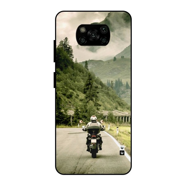 Nature Bike Metal Back Case for Poco X3