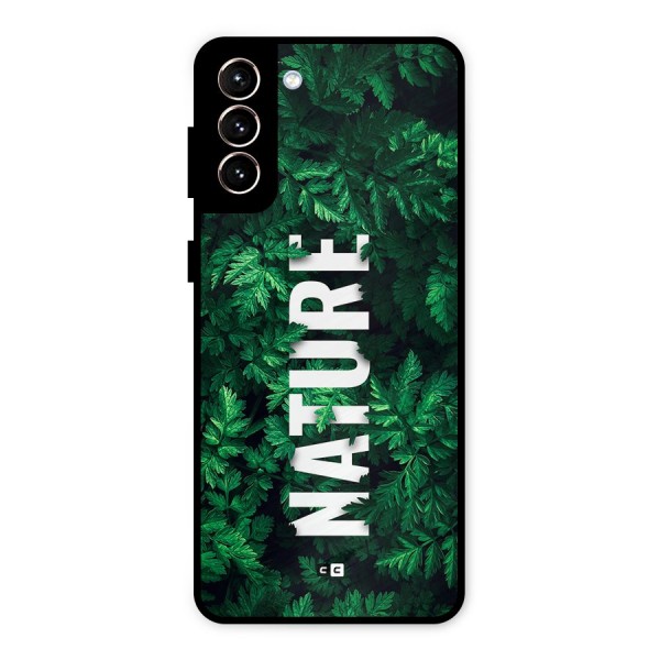 Nature Leaves Metal Back Case for Galaxy S21 Plus