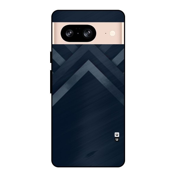 Navy Blue Arrow Metal Back Case for Google Pixel 8