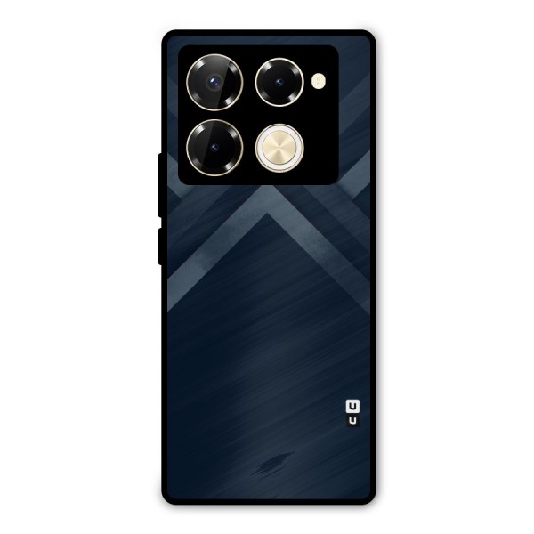 Navy Blue Arrow Metal Back Case for Infinix Note 40 Pro